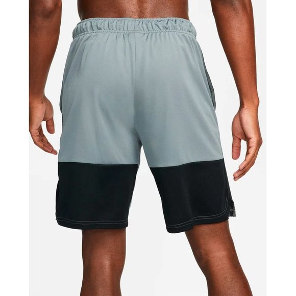 Nike Dri-FIT Knit Hybrid Men's Training Gym Shorts Grey 2XLT - Picture 3 of 8
